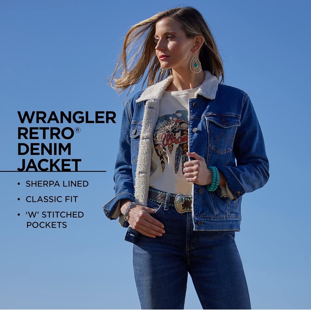 Wrangler Women's Retro Sherpa Lined Jacket